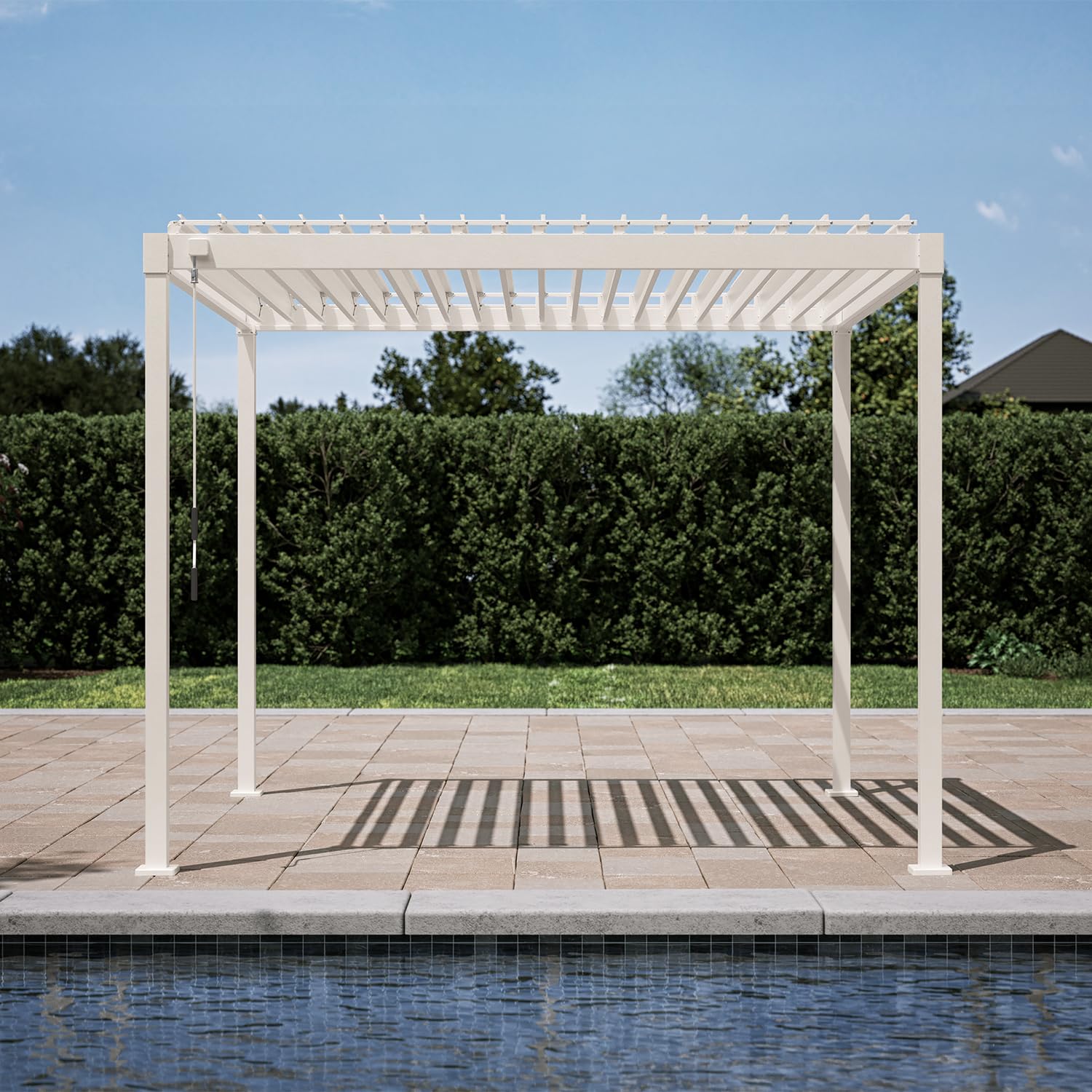 Amazon.com: MIRADOR 80S Louvered Pergola 10' x 10', Modern Style